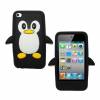 Cute Penguin Silicone Case for iPod Touch 4G Black